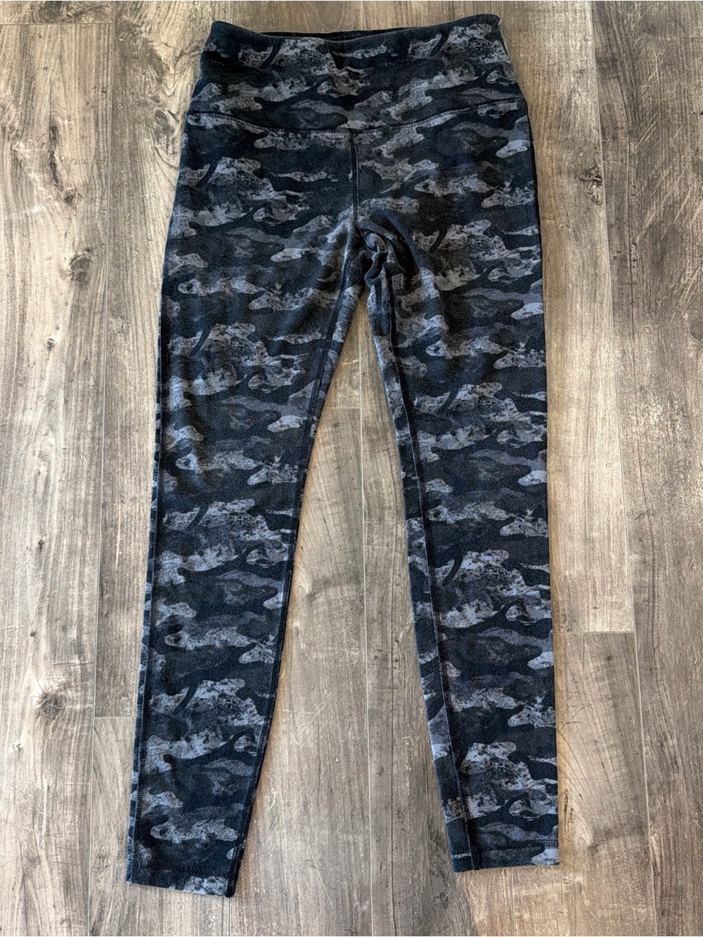 Reebok Grey and Black Camo Active Leggings